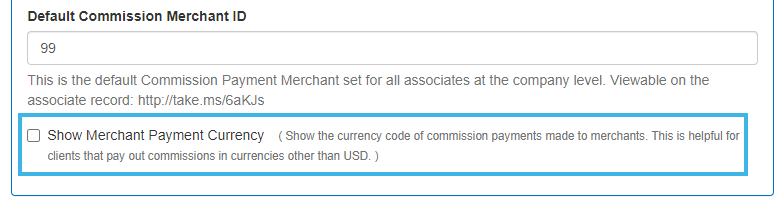 Show Merchant Payment Currency