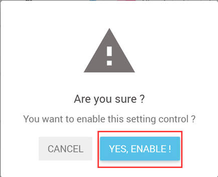 Yes, Enable! button