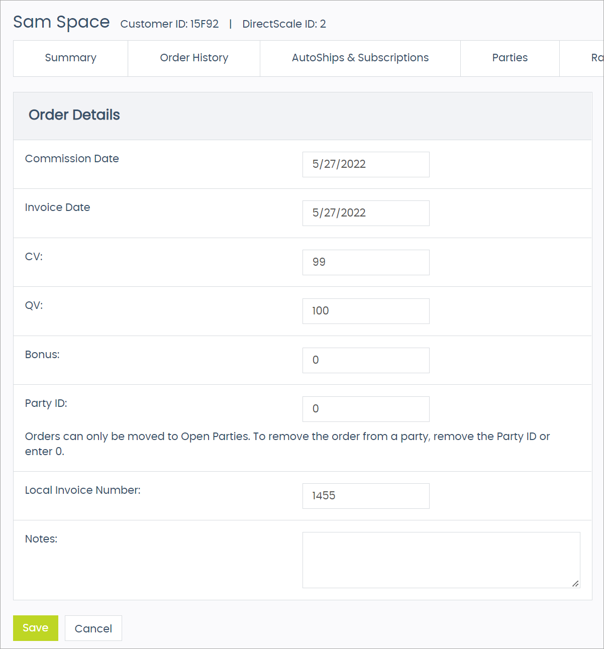 Editing an Order – Help Center