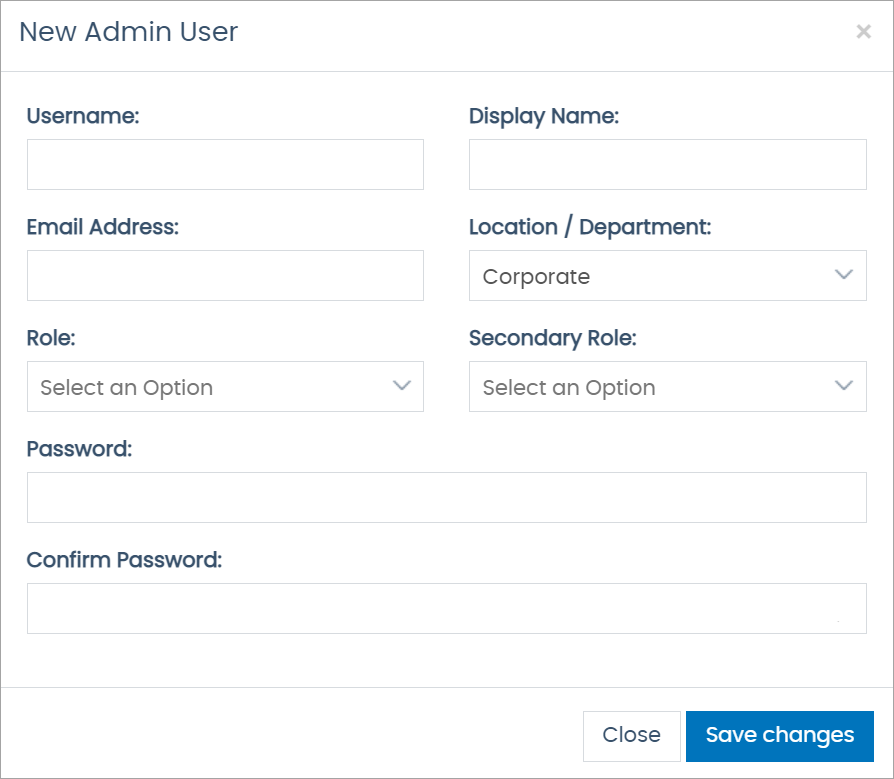 Creating Admin Users – Help Center