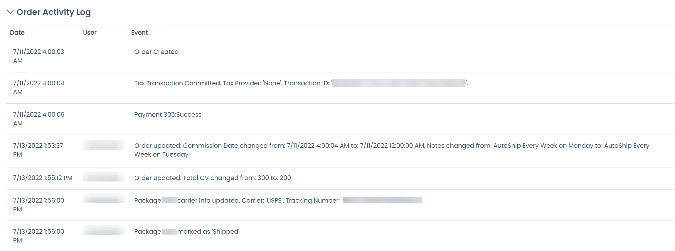 Order Activity Log Creating Initial Test Orders – Help Center