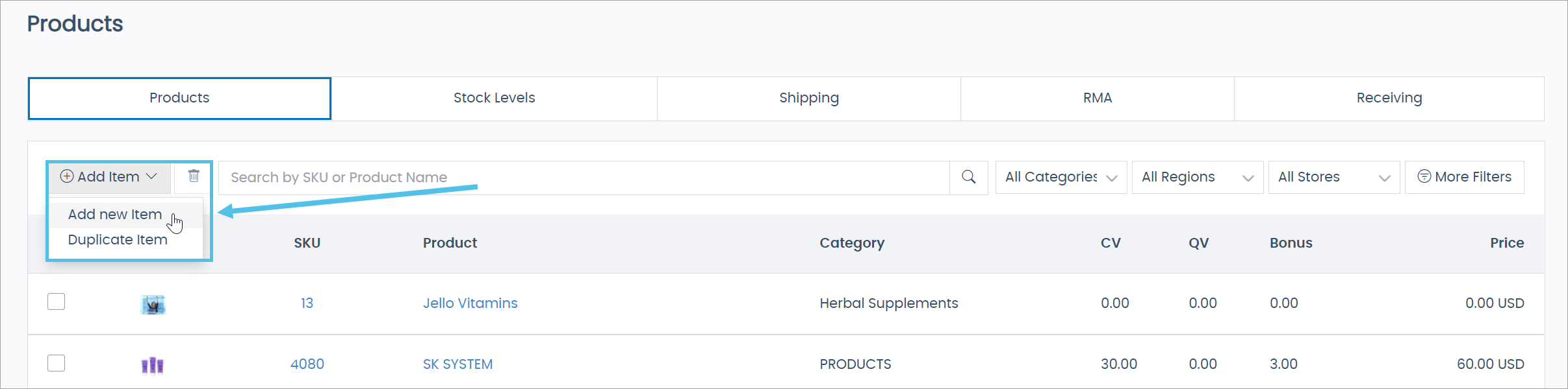Adding an Inventory Item – Help Center
