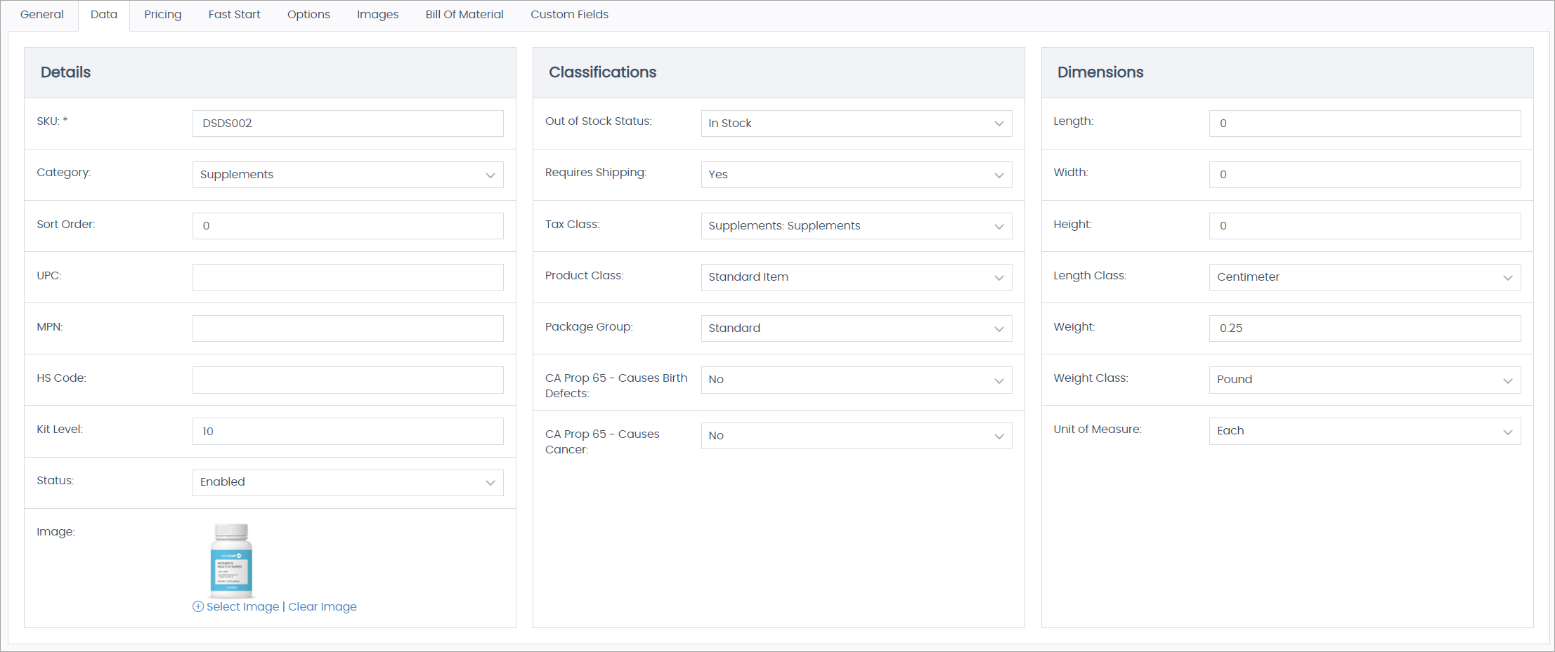 Configuring Inventory Item Data – Help Center