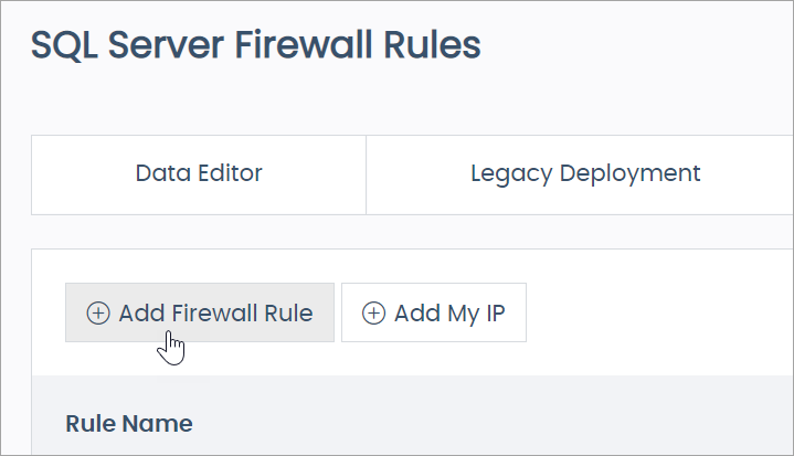 Add Firewall Rule button