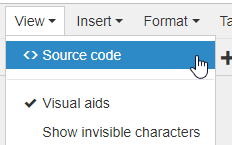 Source code view