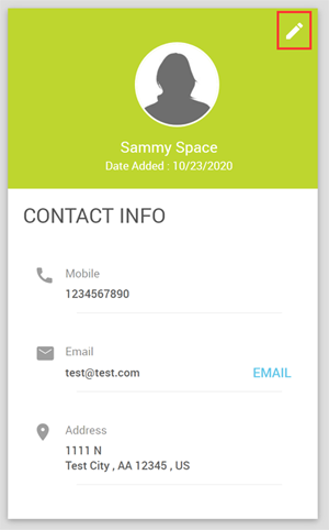 Contact Info Display